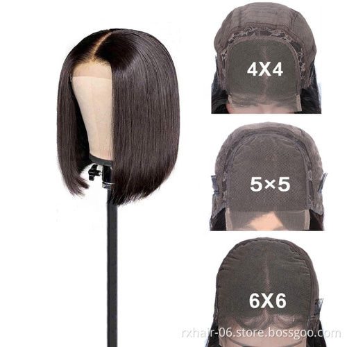 Cheap Wholesale Transparent HD Lace Front Bob Human Hair Wigs Brazilian Virgin Hair Full Lace Front Wig For Black Women